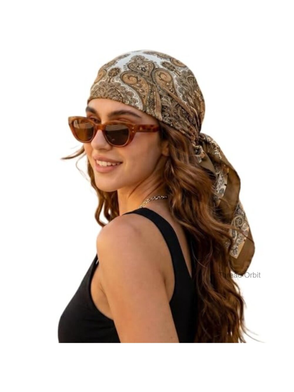 Satin Hair Scarf 27.5in Square Silk Like Bandana Head Wrap Neck Scarf